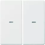 KNX e/s Q.x Klawisze z soczewką do modułu przycisku 2-kr, biały, aksamit