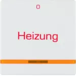 Berker Q.x Klawisz z soczewką i nadrukiem "Heizung" i "0", biały aksamit