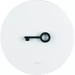 R.1/R.3 Klawisz z soczewką i wypukłym symbolem "drzwi" biały