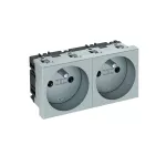 STD-F0 AL2 Gniazdo 0°, podwójne z bolcem uziemiającym