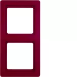 Q.1 Ramka 2-krotna, czerwony, aksamit