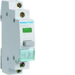 Przełącznik przyciskowy 1NO LED zielona Ith=16A 230VAC