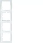 B.Kwadrat Ramka 4-krotna pionowa z polem opisowym, biały, połysk