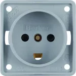 Integro Flow Gniazdo z uz. "Dania" z podwyż. ochr. st., szary