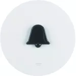 R.1/R.3 Klawisz z soczewką i wypukłym symbolem "dzwonek" biały