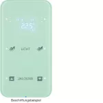 R.1 Sensor dotykowy 2-krotny z reg. temp. konfigurowalny, szkło, biały