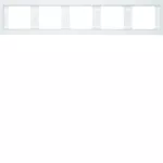 K.1 Ramka 5-krotna pozioma, biały, połysk