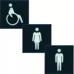 gallery Folia do lampy sygnalizacyjnej LED symbol WC