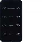 R.1 Sensor dotykowy 4-krotny konfigurowalny, szkło, czarny