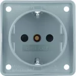 Integro Flow Gniazdo SCHUKO z podwyż. ochr. st., szary