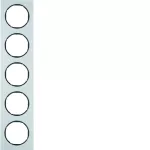 R.3 Ramka 5-krotna, alu/czarny