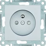 lumina Gniazdo zasilające z uziem. z przesłoną styków, samozaciski, srebrny