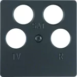 B.X/K.1/Q.x Płytka czołowa do gniazda antenowego 4-wyj., ant