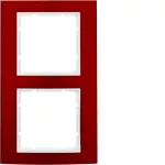 B.3 Ramka 2-krotna, alu, czerwony/biały
