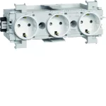 tehalit.WA Gniazdo SCHUKO 3-krotne połączenie WAGO montaż krawędziowy biały