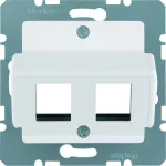 Płytka centralna do gniazda modularnego AMP, biały, mat/aksamit