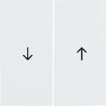 B.Kwadrat Klawisze nadr. symb. "strzałka" do łącz. żaluzj. biały