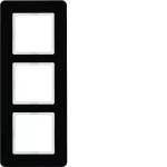 Q.7 Ramka 3-krotna, szkło, czarny