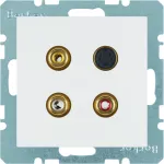 B.X/S.1 Gniazdo 3xCinch / S-Video biały