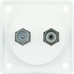 Integro Flow Gniazdo antenowe TV/Radio z obudową nieekranowaną, biały