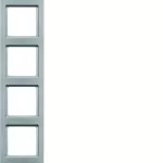 Q.3 Ramka 4-krotna, alu aksamit, lakierowany