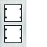 lumina passion Ramka 2-krotna pionowa, aluminium srebrne