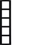 B.3 Ramka 5-krotna, alu, czarny/biały