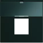 gallery Płytka czołowa pojedyncza do gniazda RJ45/VDI z polem opisowym 2M czarny