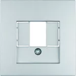 B.Kwadrat/B.7 Płytka czołowa do gniazda głośn. i gniazda ład. USB, alu mat, lak.