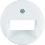 Serie 1930/Glas Płytka czołowa do gniazda przyłącz. UAE 2-kr komp. i tel., biały