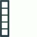 Q.7 Ramka 5-krotna, antracyt aksamit, lakierowany