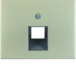 K.5 Płytka czołowa do gniazda przyłącz. UAE 1-kr komp./tel., stal szl nierdz.