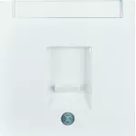 B.x/S.1 Płytka czołowa pojedyncza z zasuwami z polem opisowym, biały, połysk