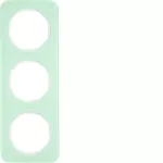 R.1 Ramka 3-krotna, szkło, biały