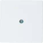 Q.x Płytka czołowa do przyłącza kablowego, biały, aksamit