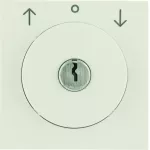 S.1 Płytka czołowa z zamkiem do łącznika żaluzjowego na klucz, kremowy, połysk