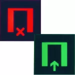 gallery Folia do lampy sygnalizacyjnej LED symbol zajęte/wolne