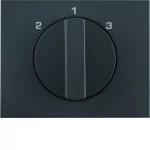 K.1 Płytka czołowa z pokrętłem do łącznika 3-poz. bez pozycji "0" antracyt mat