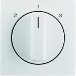 S.1/B.3/B.7 Płytka czołowa z pokrętłem do łącznika 3-poz. bez pozycji "0" biały