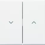 tehalit.WA Klawisze symbol "strzałki" do łącznika żaluzjowego PC-ABS biały