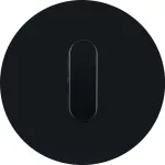 R.classic Płytka czołowa z pokrętłem do łącznika obrotowego, czarny, połysk