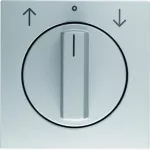 B.Kwadrat/B.7 Płytka czołowa z pokrętłem do łącznika żaluzjowego obr. alu lakier