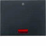 K.1 Klawisz z czerwoną soczewką z nadrukiem "0" do łącznika 1-klaw. antracyt mat