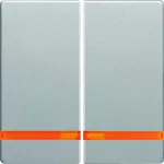 Q.x Klawisze z pomarańczową soczewką łącz. 2-kl., alu aks, lak