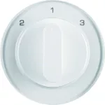 R.1/R.3/R.8 Płytka czoł. z pokrętłem do łącznika 3-poz. bez pozycji "0" biały