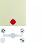 B.Kwadrat Klawisz z 5 dołącz. socz. do łączników 1-klaw., krem