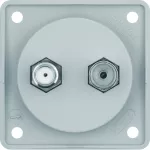 Integro Flow Gniazdo antenowe Radio/SAT z obudową nieekranowaną, szary