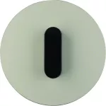 R.classic Płytka czołowa z pokrętłem do łącznika obrotowego, alu/czarny