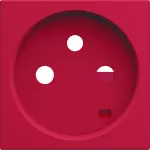 gallery Płytka czołowa do gniazda z uziemieniem 2P+E DATA 2M czerwony