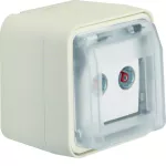 W.1 Gniazdo antenowe R+TV przelotowe 10dB z pokrywą, kompletne, IP55, biały